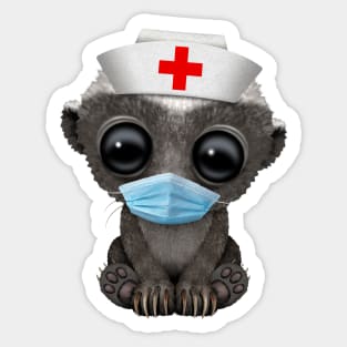 Cute Baby Honey Badger Nurse Sticker